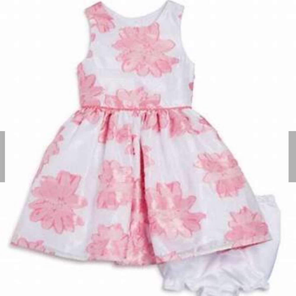 Pippa & Julie sleeveless girls pink white floral dress 18 months NWT